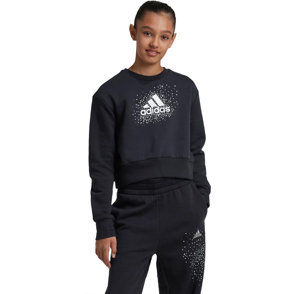 adidas Glam Ice G Sweatshirt Børn BLACK/WHITE/BLACK