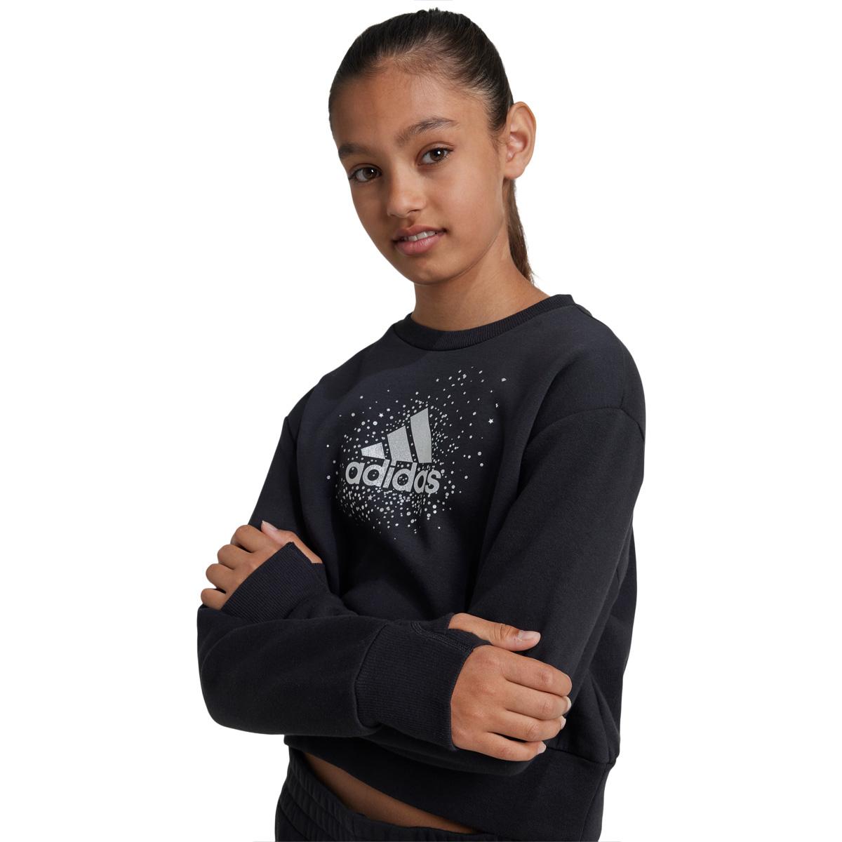 adidas Glam Ice G Sweatshirt Børn BLACK/WHITE/BLACK