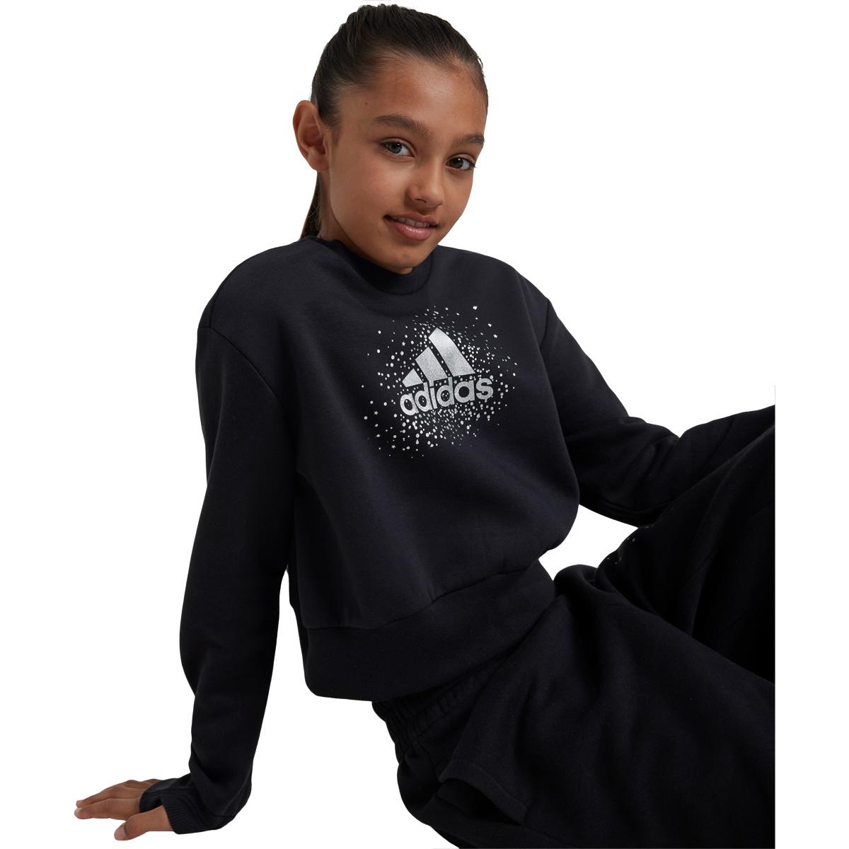 adidas Glam Ice G Sweatshirt Børn BLACK/WHITE/BLACK