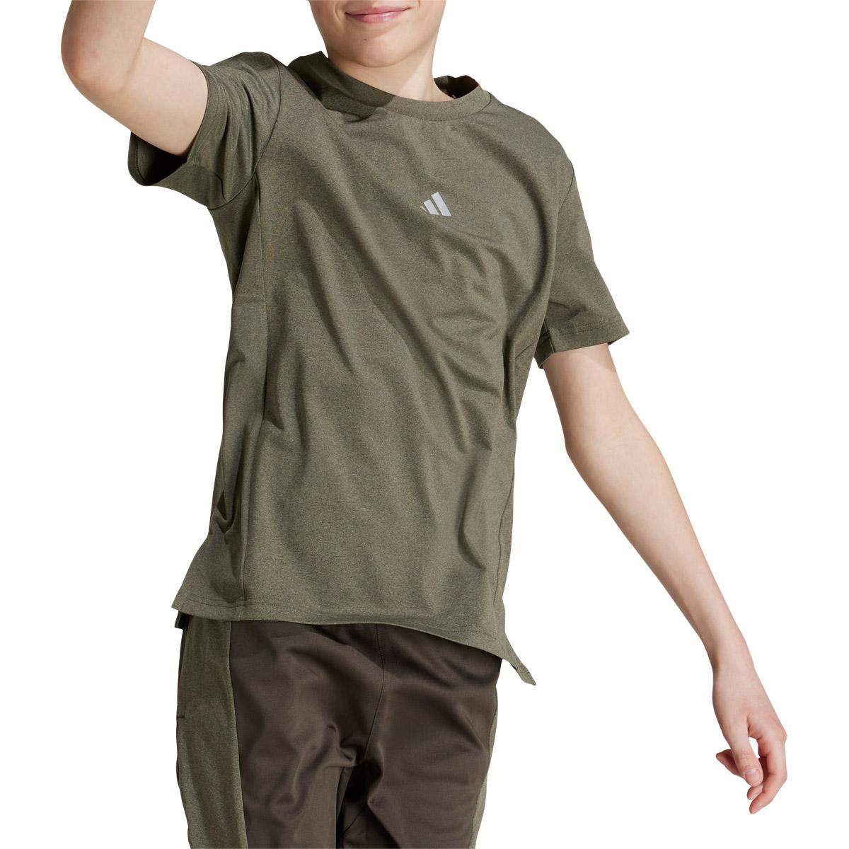adidas Heather Trenings T-skjorte Barn SHAOLI/MSILVE/PULOLI