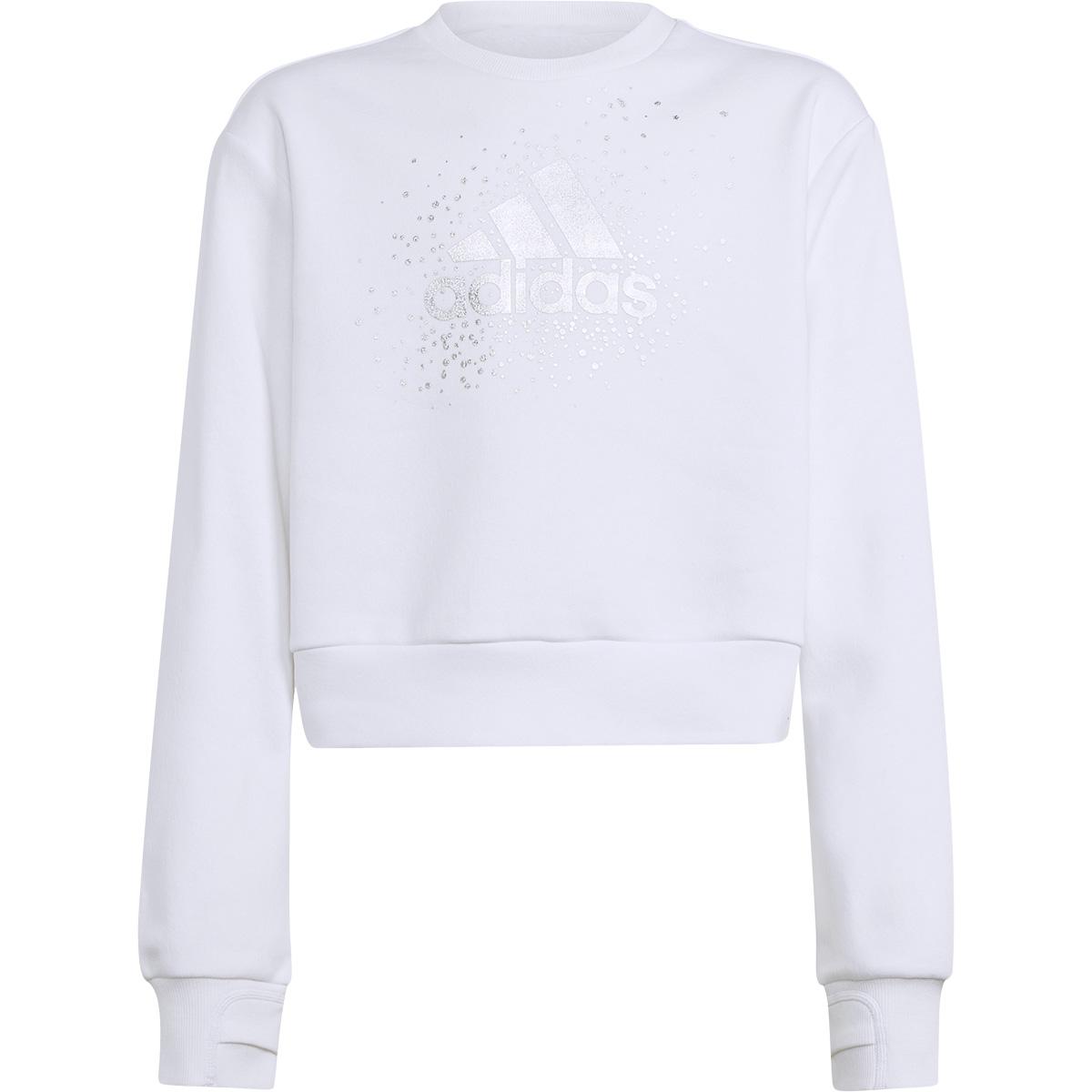 adidas Glam Ice G Sweatshirt Børn WHITE/PNKFUS/BLILIL/M