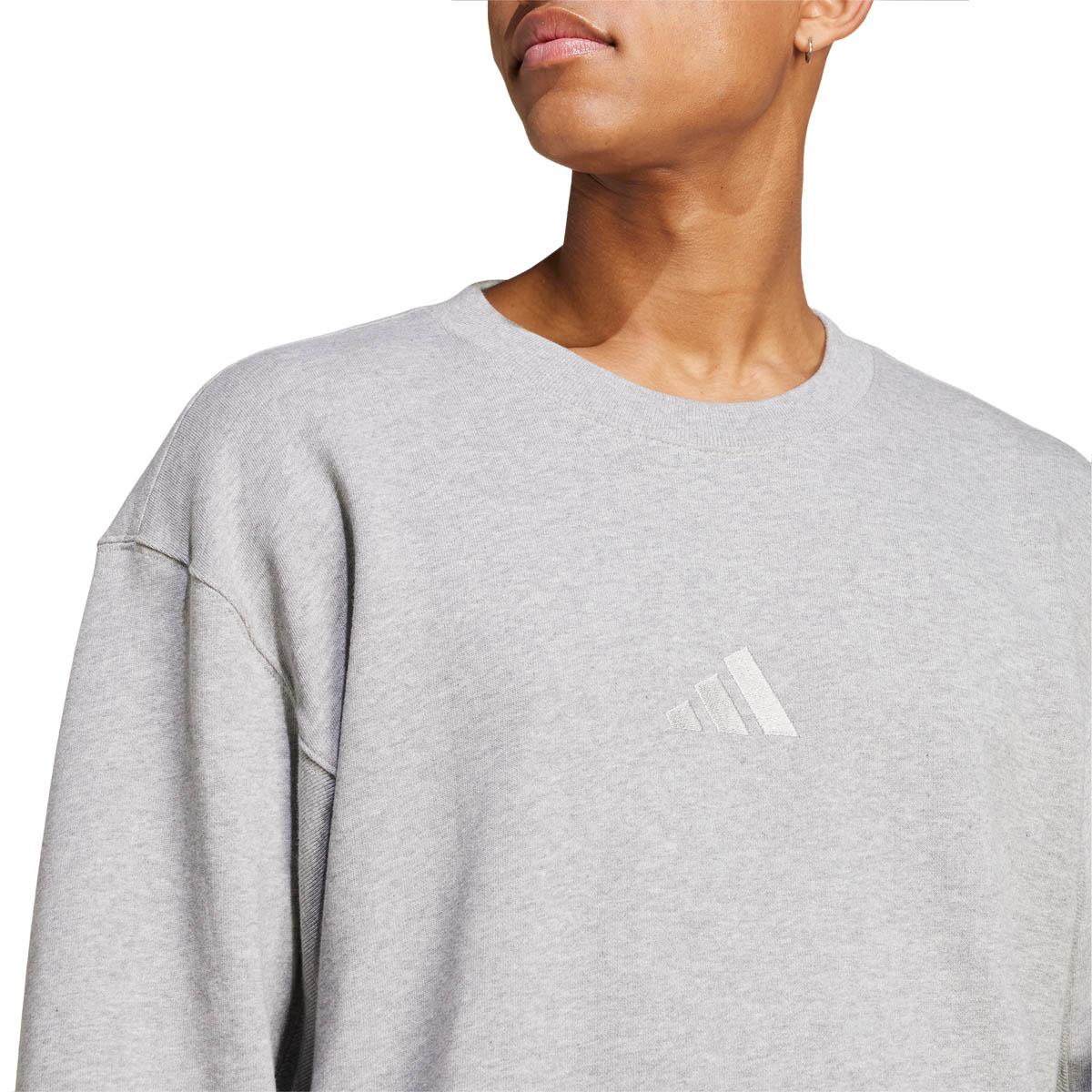 adidas All SZN Crew Sweatshirt Herre MGREYH/WHITE