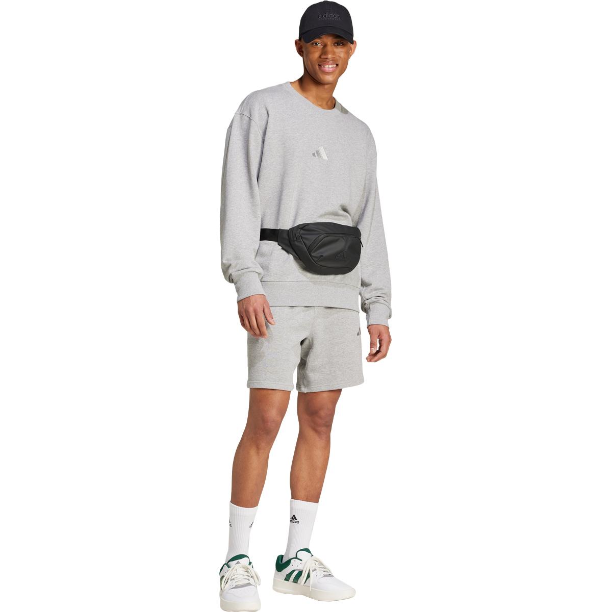 adidas All SZN Crew Sweatshirt Herre MGREYH/WHITE