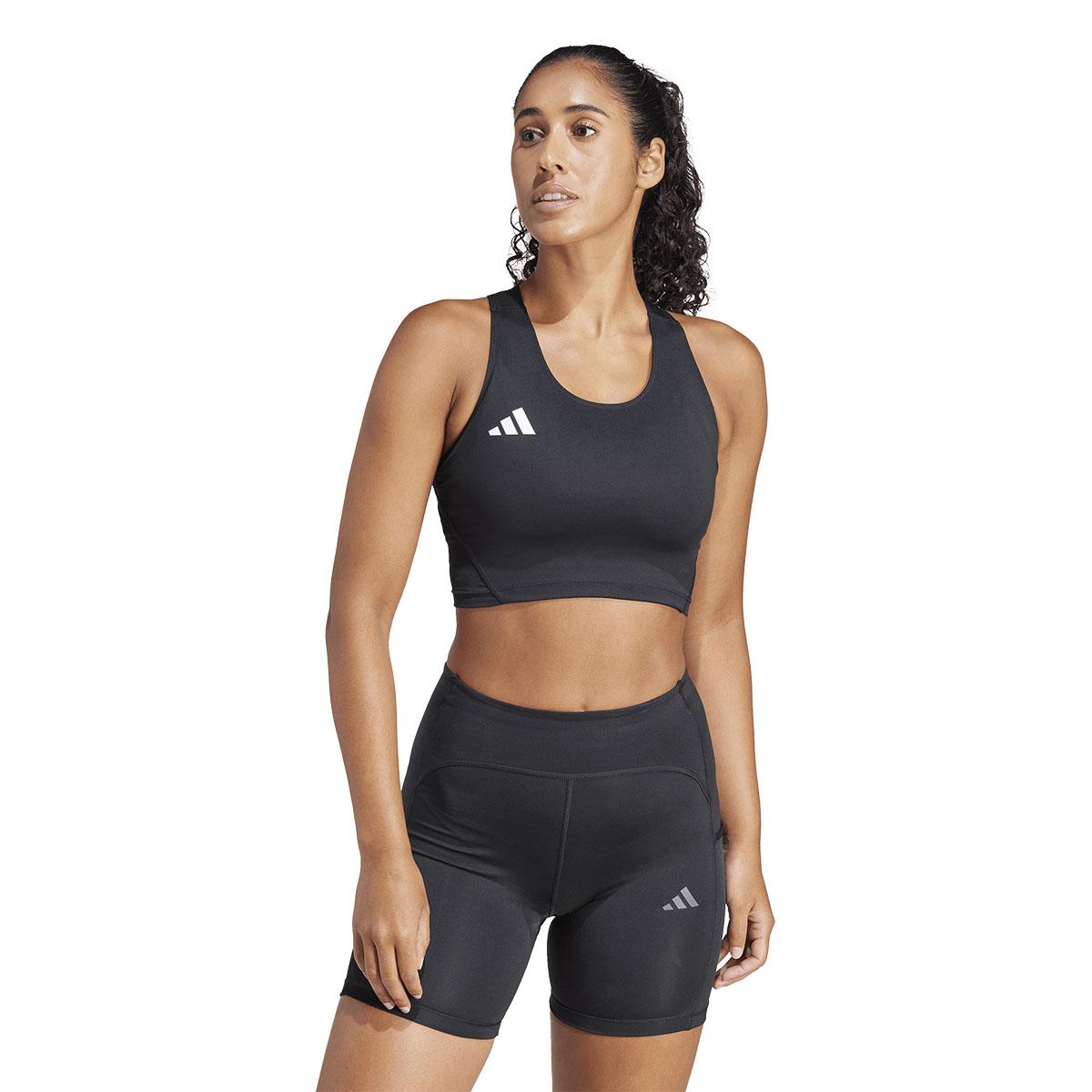 adidas Adizero Crop Top Dame BLACK/WHITE