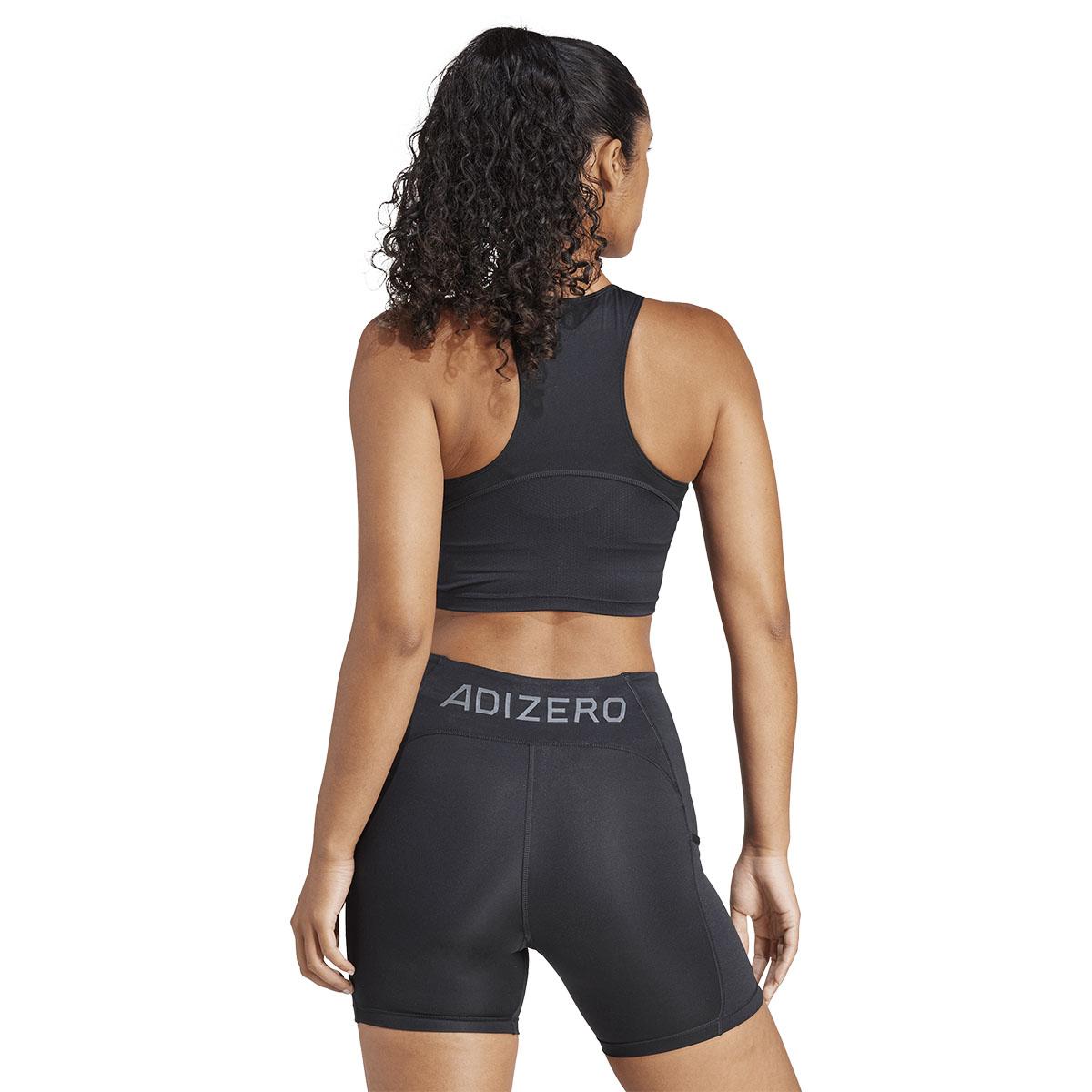 adidas Adizero Crop Top Dame BLACK/WHITE