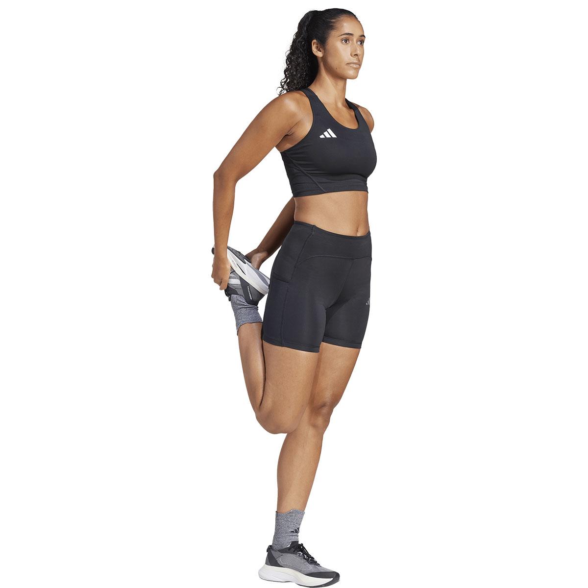 adidas Adizero Crop Top Dame BLACK/WHITE