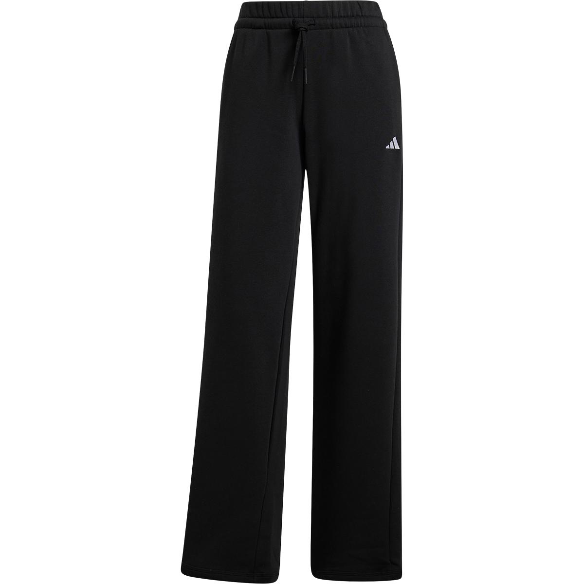 adidas Small Logo Feel Cozy Wide Joggingbukser Dame BLACK/WHITE/BLACK