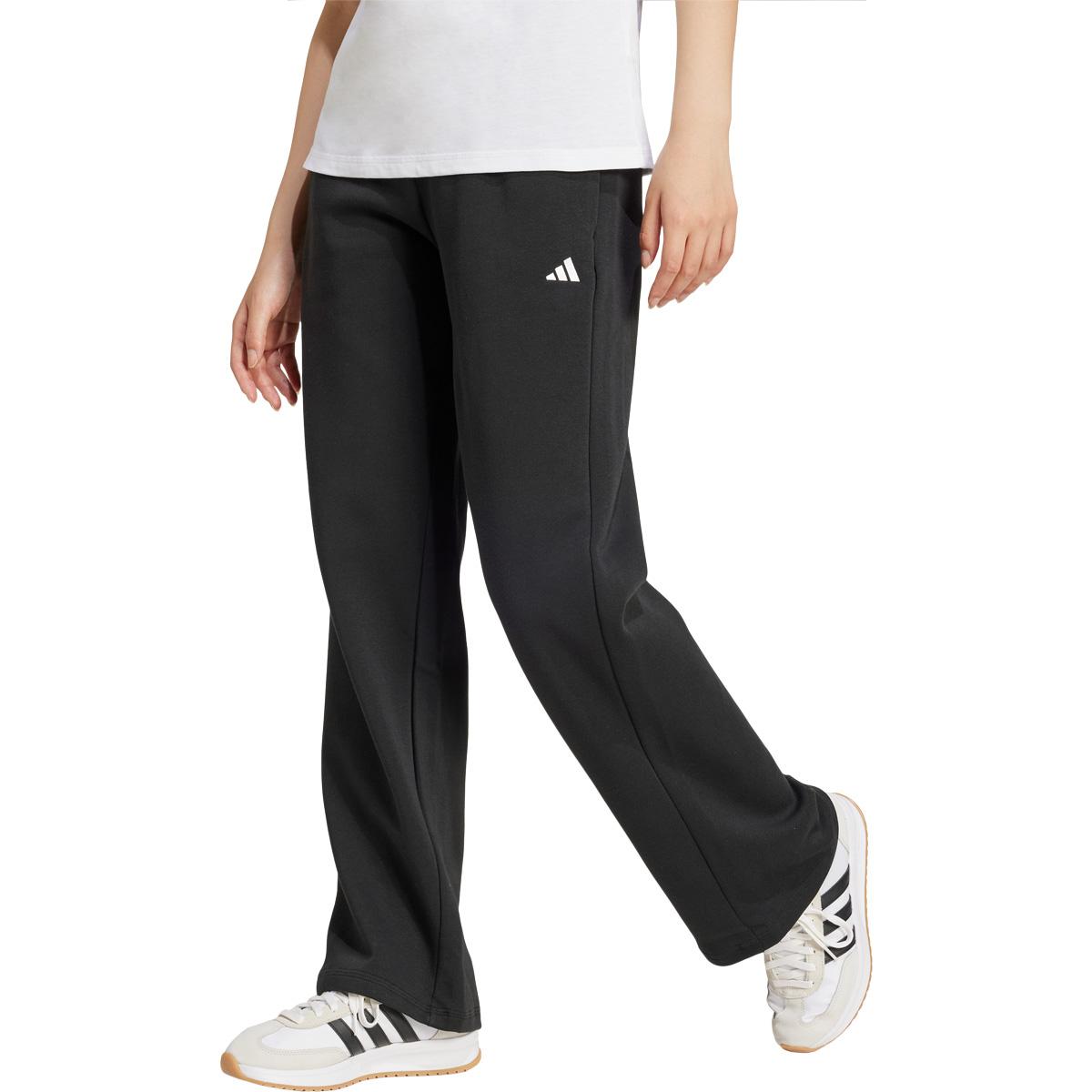 adidas Small Logo Feel Cozy Wide Joggingbukser Dame BLACK/WHITE/BLACK