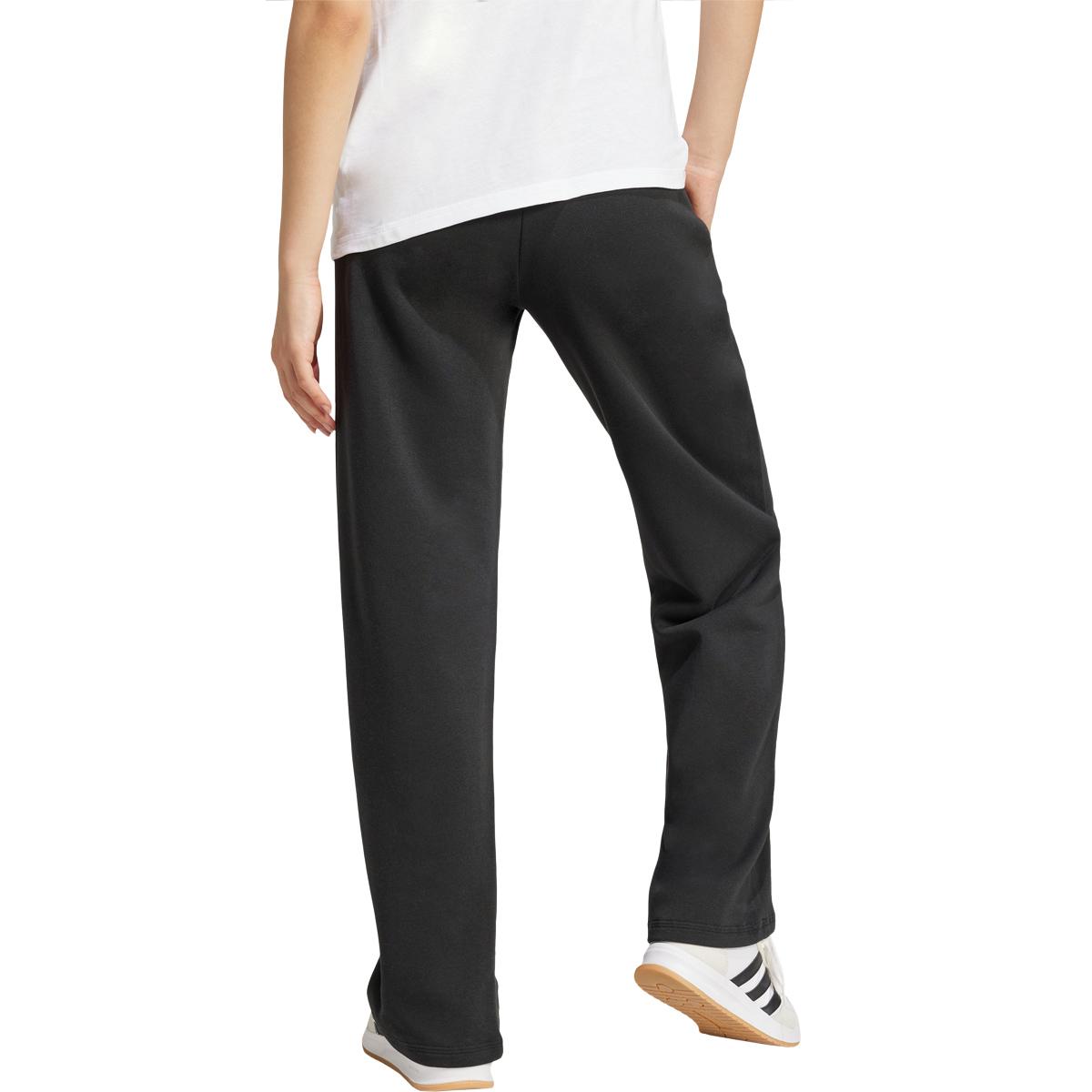adidas Small Logo Feel Cozy Wide Joggingbukser Dame BLACK/WHITE/BLACK