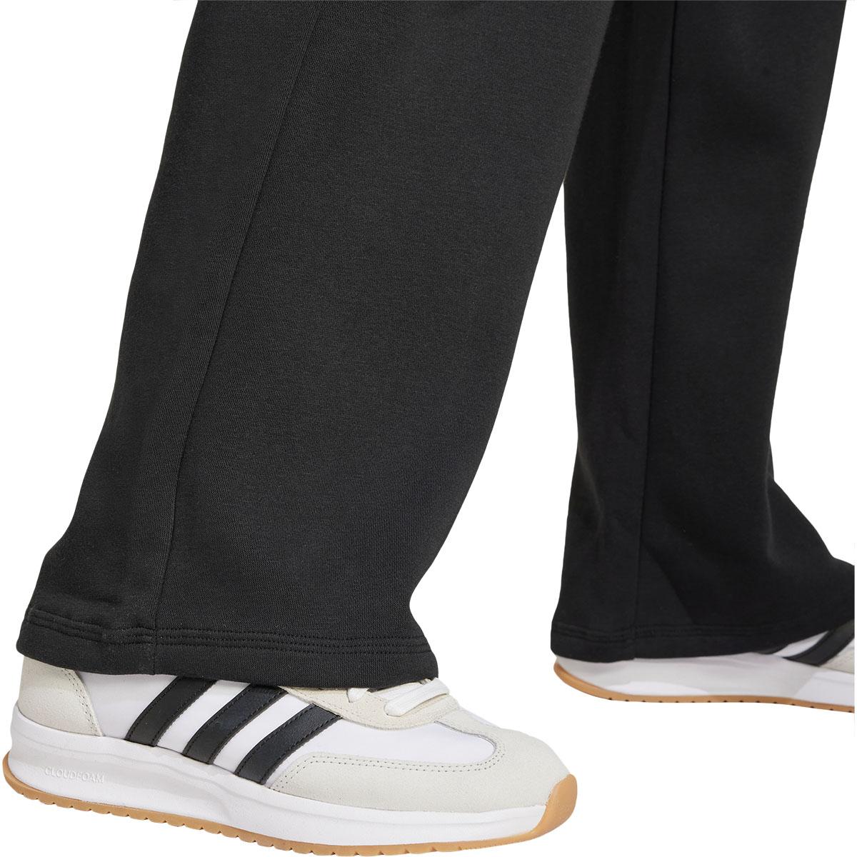 adidas Small Logo Feel Cozy Wide Joggingbukser Dame BLACK/WHITE/BLACK