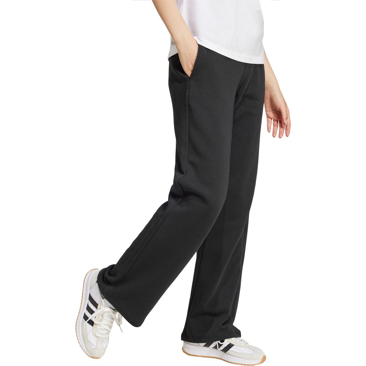 adidas Small Logo Feel Cozy Wide Joggingbukser Dame BLACK/WHITE/BLACK