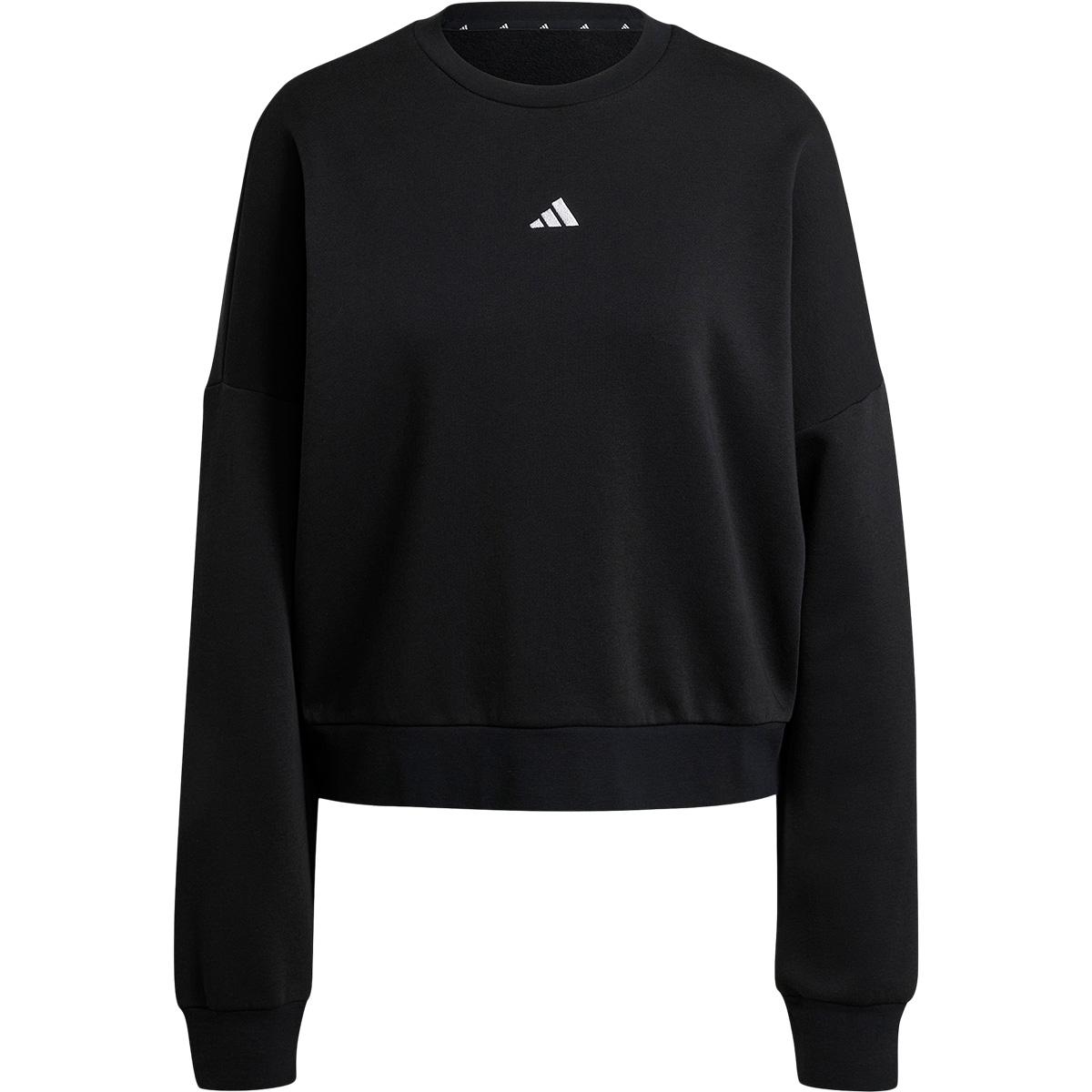 adidas Small Logo Feel Cozy Sweatshirt Dame BLACK/WHITE/BLACK