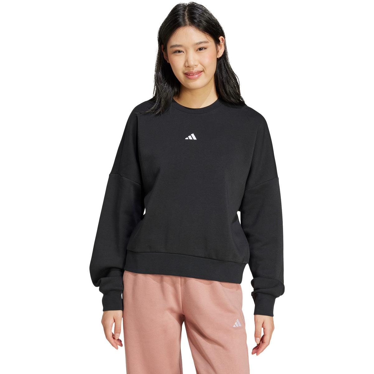 adidas Small Logo Feel Cozy Sweatshirt Dame BLACK/WHITE/BLACK