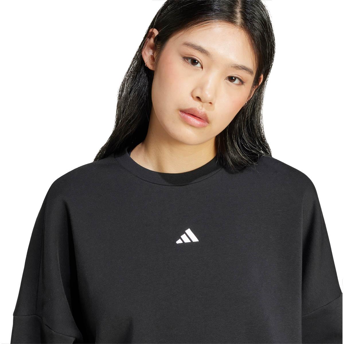 adidas Small Logo Feel Cozy Sweatshirt Dame BLACK/WHITE/BLACK