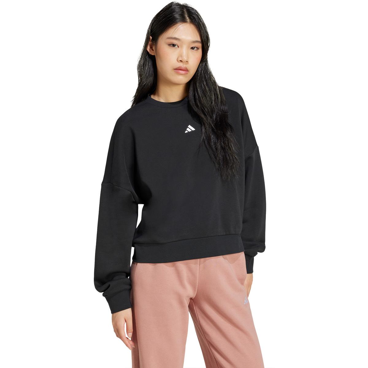 adidas Small Logo Feel Cozy Sweatshirt Dame BLACK/WHITE/BLACK