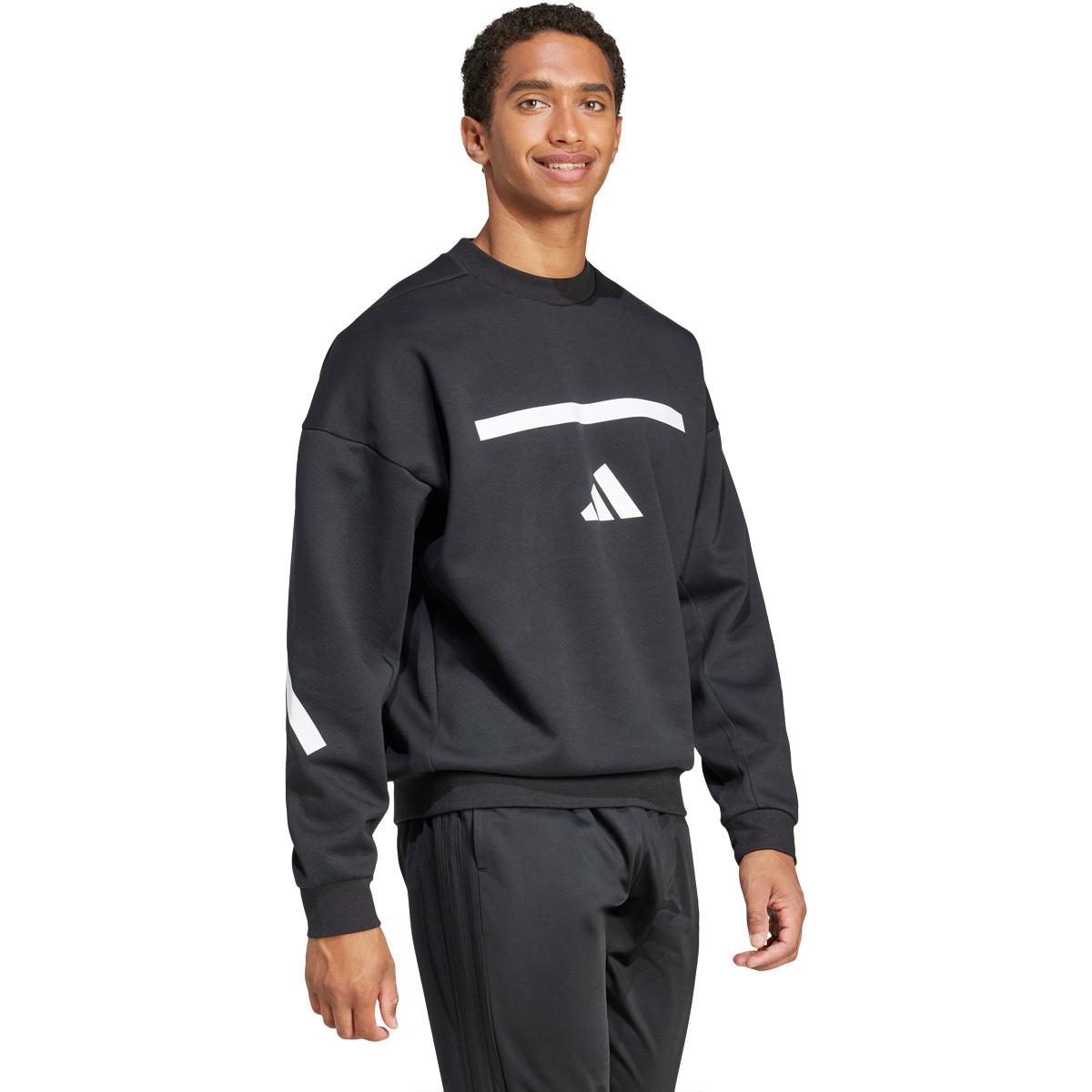 adidas Z.N.E. Crew Sweatshirt Herre BLACK/WHITE/BLACK