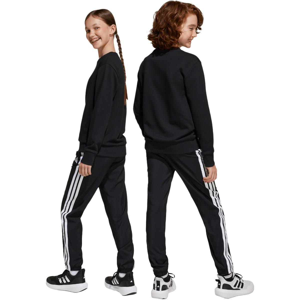 adidas 3-Stripes Woven Joggebukser Barn BLACK/WHITE