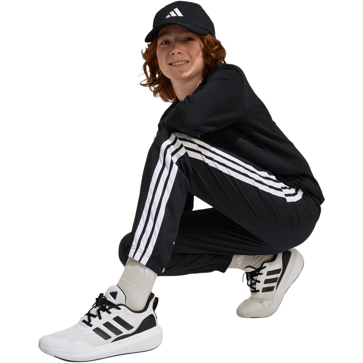 adidas 3-Stripes Woven Joggebukser Barn BLACK/WHITE
