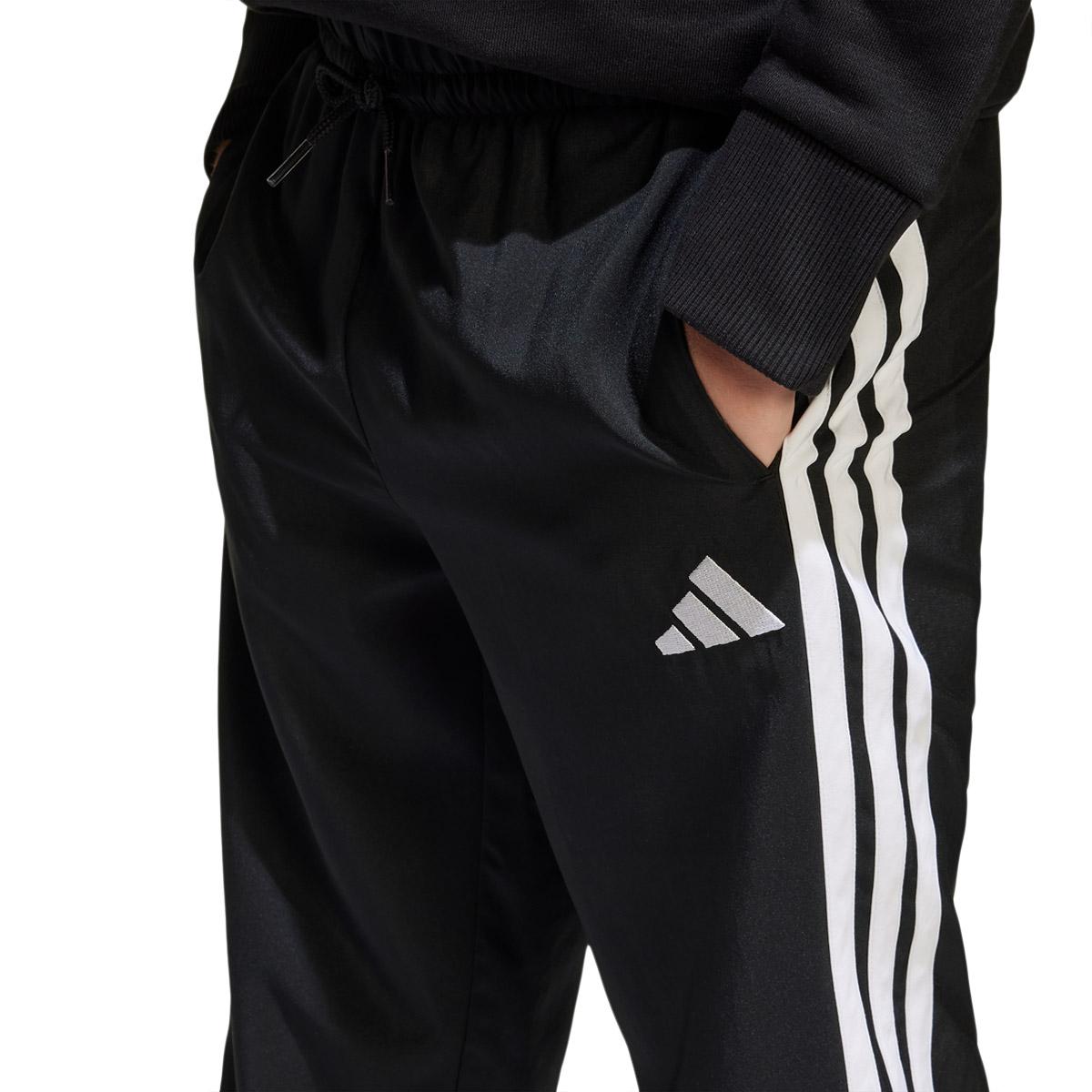 adidas 3-Stripes Woven Joggebukser Barn BLACK/WHITE