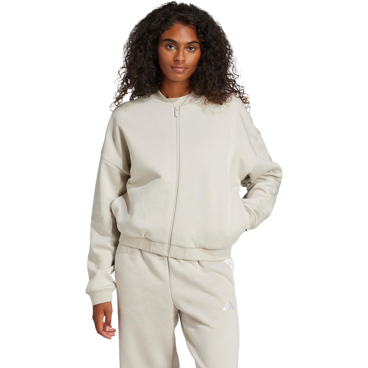 adidas Small Logo Bomber Sweatshirt Dame WONALU/WHITE