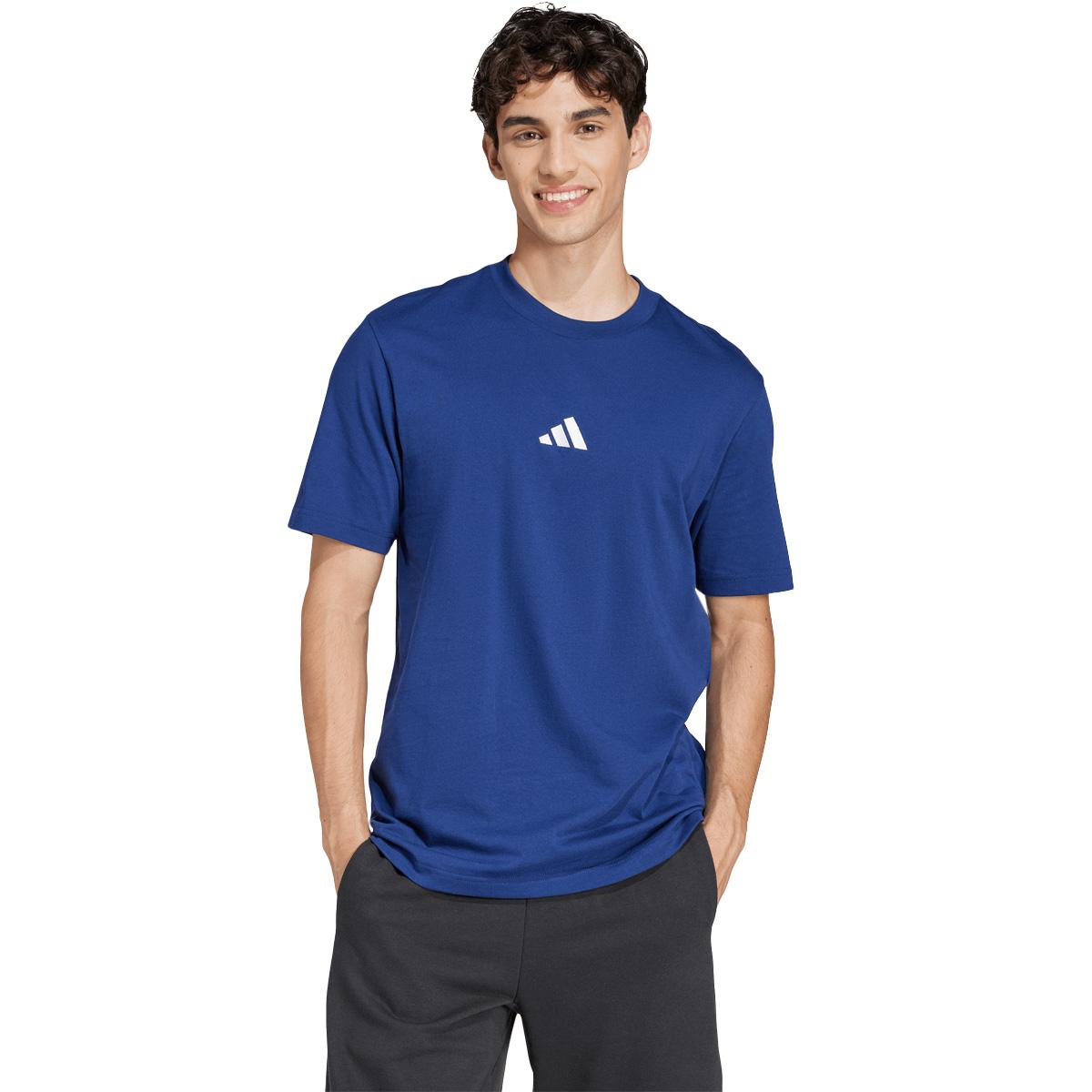 adidas Essentials Small Logo T-shirt Herre DKBLUE/WHITE