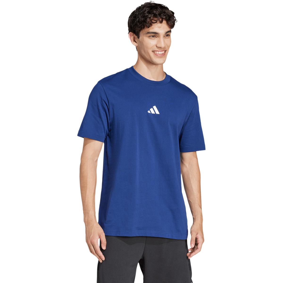 adidas Essentials Small Logo T-shirt Herre DKBLUE/WHITE