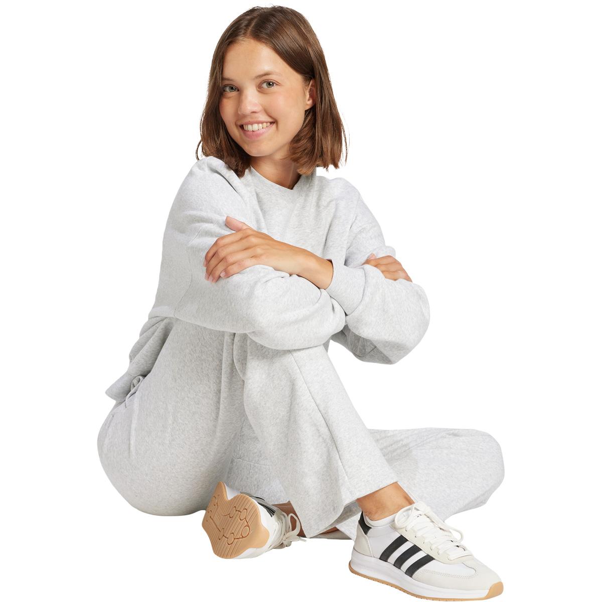 adidas Small Logo Feel Cozy Wide Joggingbukser Dame LGREYH/WHITE