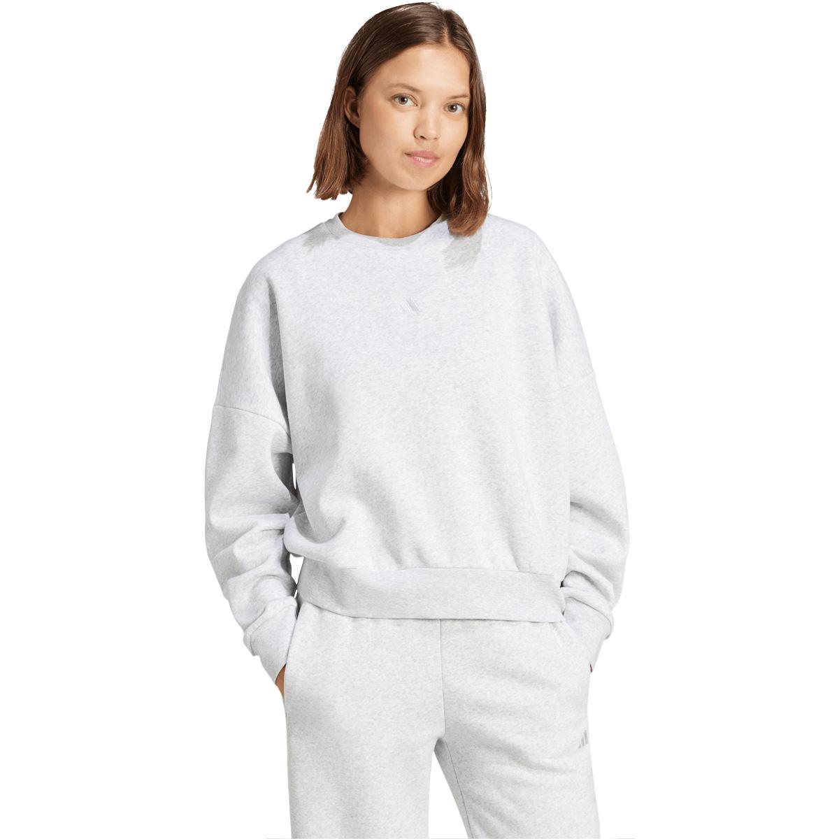 adidas Small Logo Feel Cozy Sweatshirt Dame LGREYH/WHITE