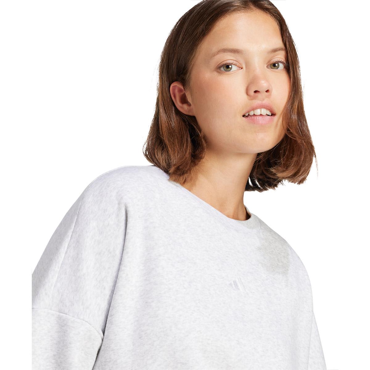 adidas Small Logo Feel Cozy Sweatshirt Dame LGREYH/WHITE