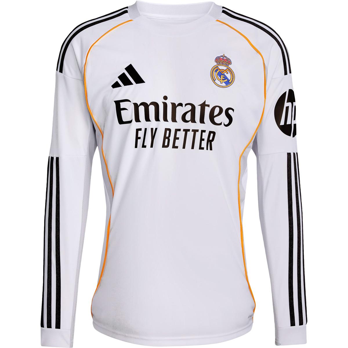Real Madrid 25/26 Langærmet Hjemmebanetrøje White