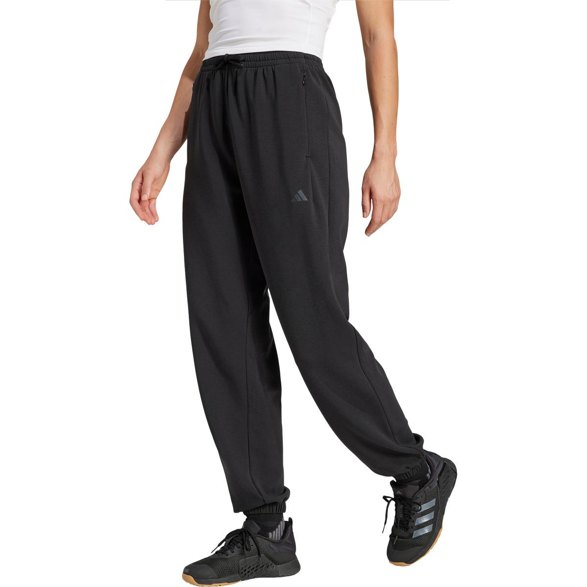 adidas Designed 4 Training Knit Træningsbukser Dame BLACK/WHITE/BLACK