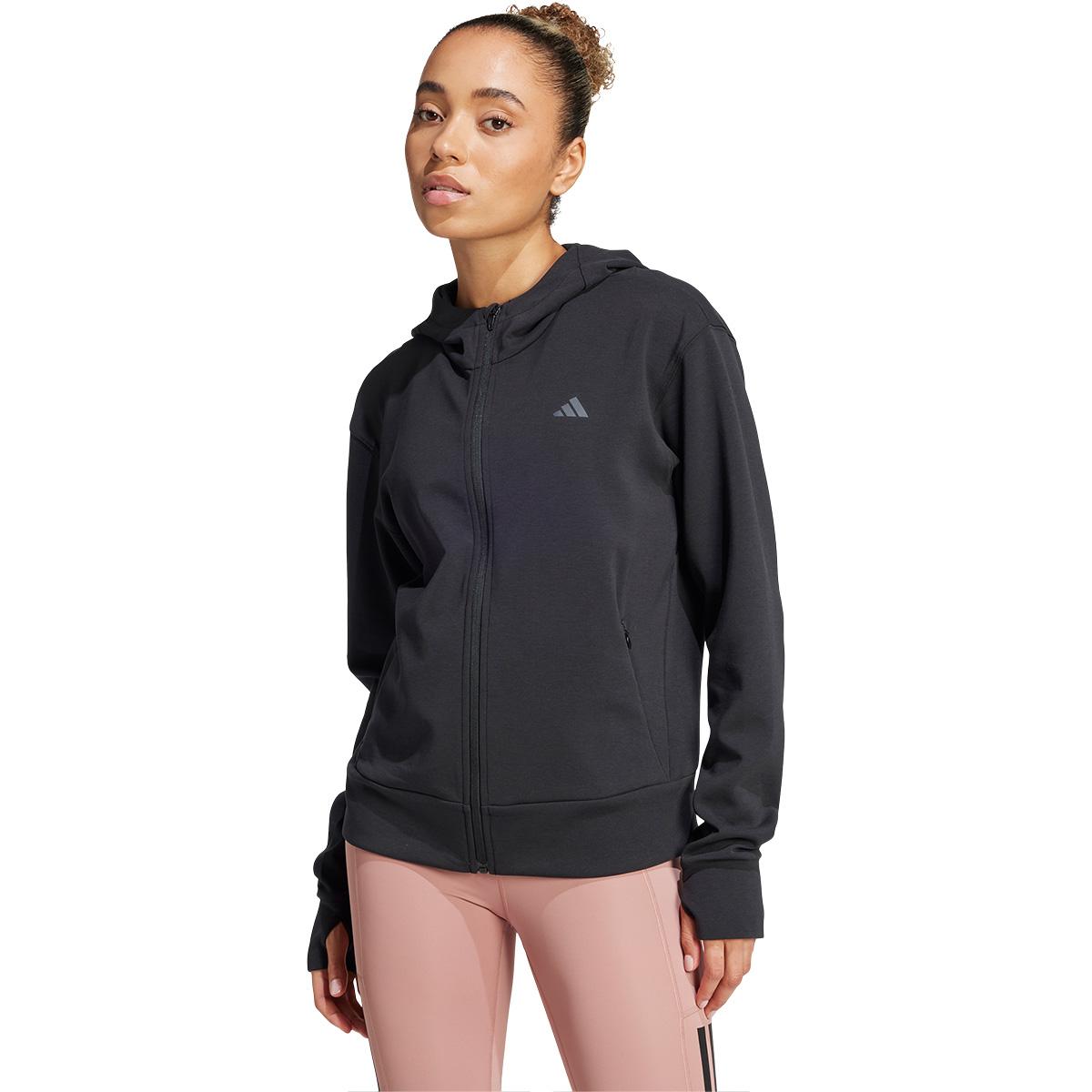 adidas Designed 4 Training Full Zip Trænings Hættetrøje Dame BLACK/WHITE/BLACK