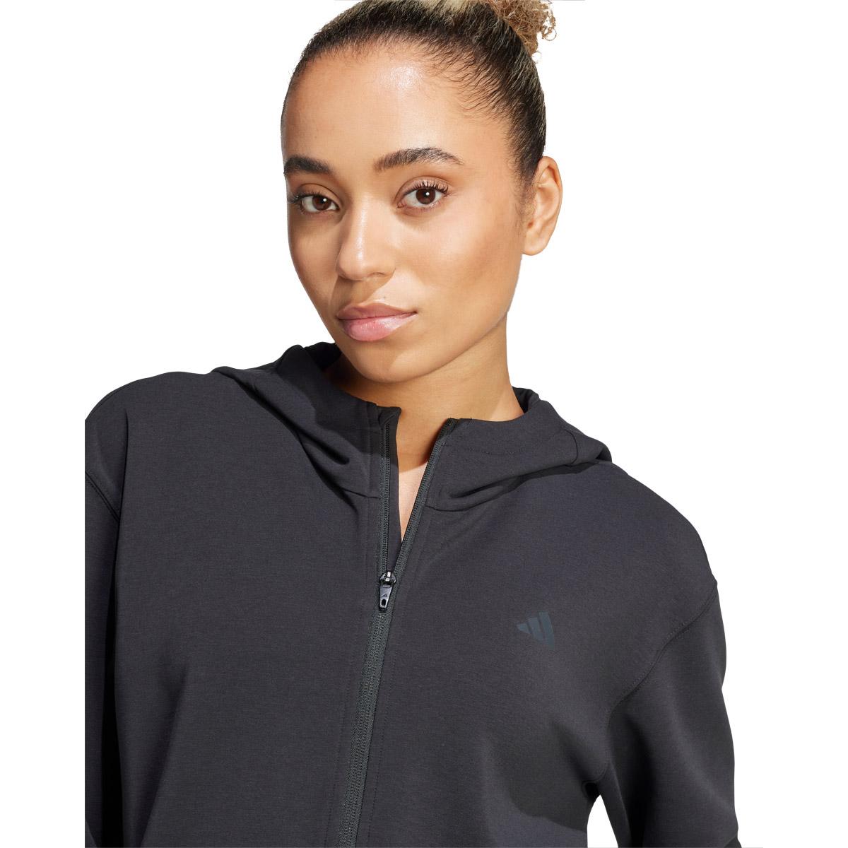 adidas Designed 4 Training Full Zip Trænings Hættetrøje Dame BLACK/WHITE/BLACK