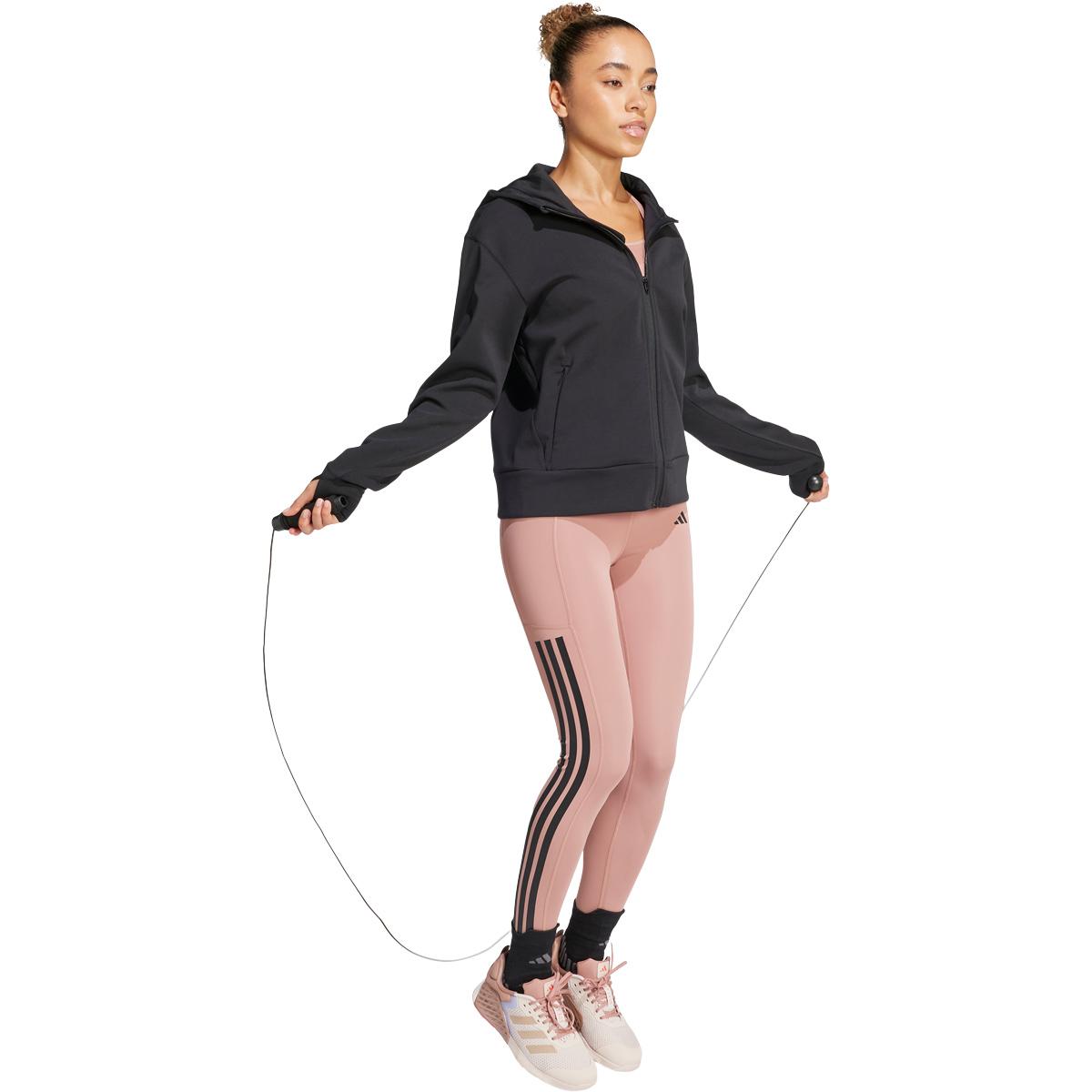 adidas Designed 4 Training Full Zip Trænings Hættetrøje Dame BLACK/WHITE/BLACK