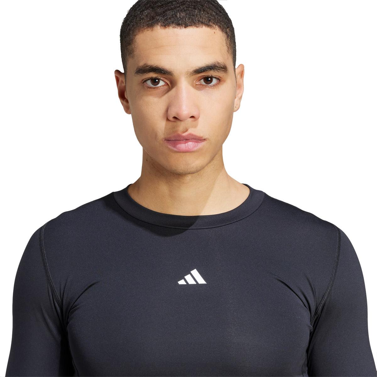 adidas Techfit Langærmet Baselayer T-shirt Herre BLACK/WHITE