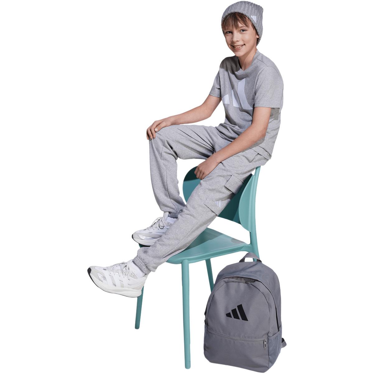 adidas Small Logo Cargo Joggingbukser Børn MGREYH/WHITE