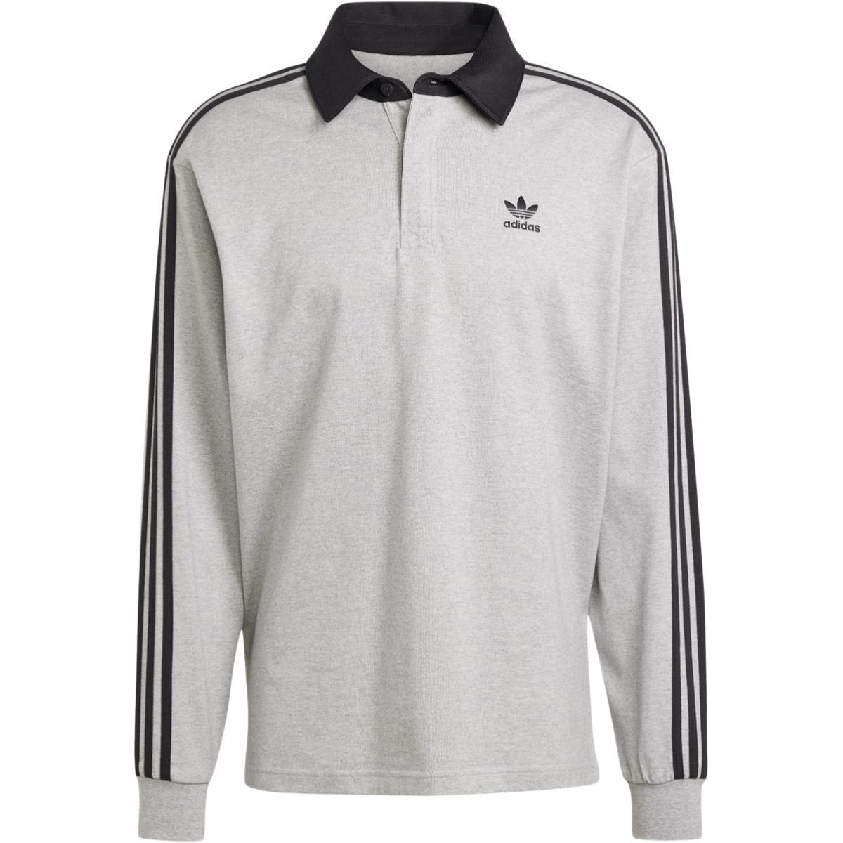 adidas Originals 3-Stripes Langærmet Polo T-shirt Herre Grey