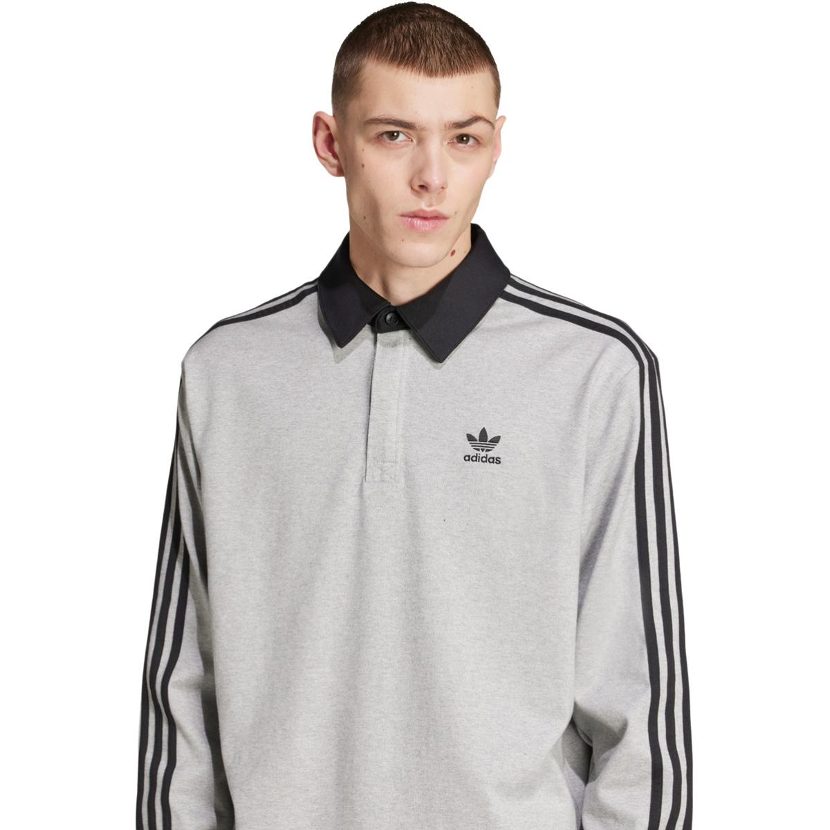 adidas Originals 3-Stripes Langærmet Polo T-shirt Herre Grey