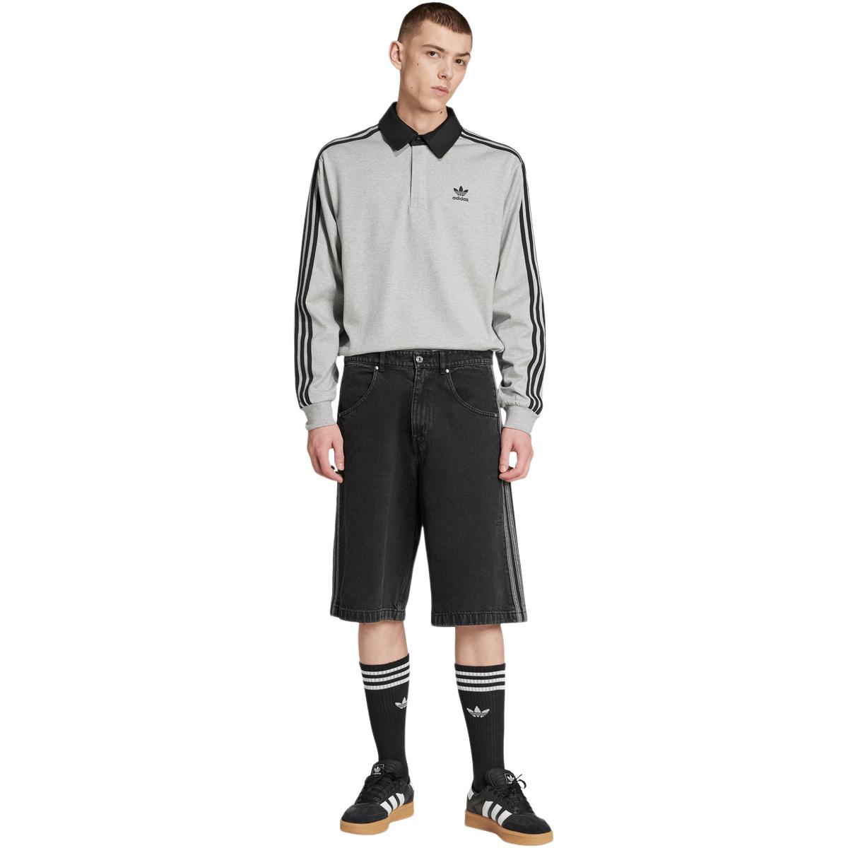 adidas Originals 3-Stripes Langærmet Polo T-shirt Herre Grey