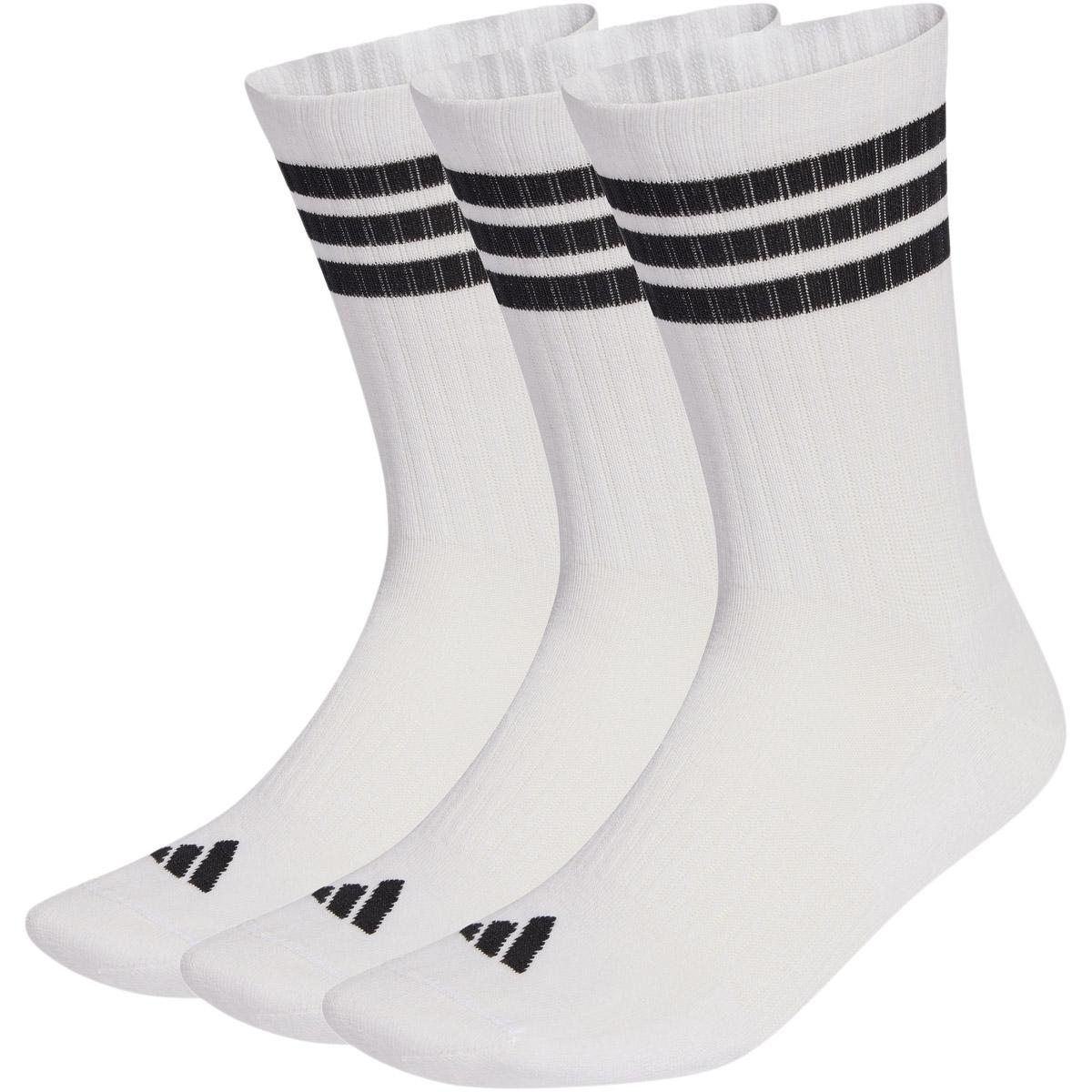 adidas 3-Stripes Essentials Crew 3-Pack Strømper White