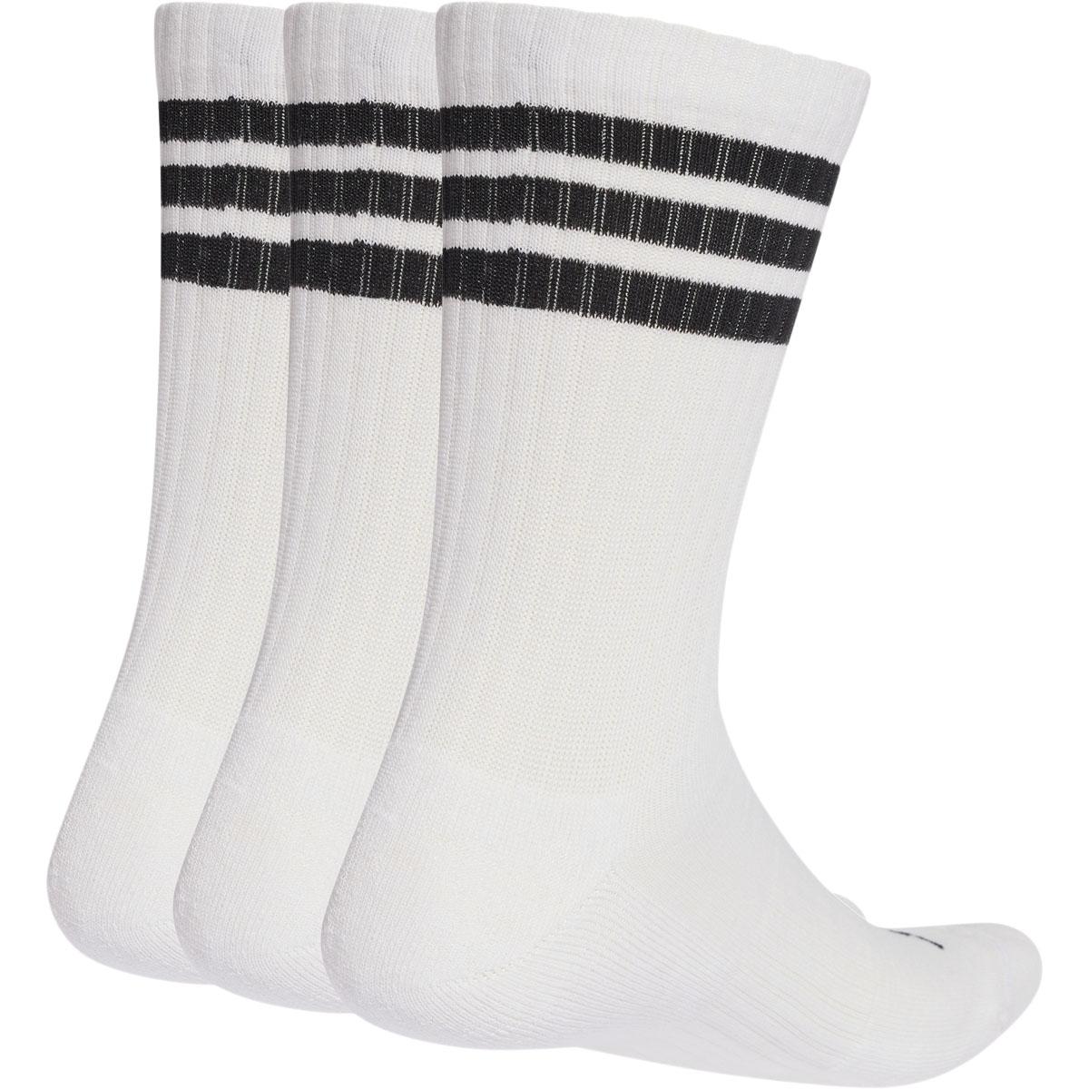 adidas 3-Stripes Essentials Crew 3-Pack Strømper White