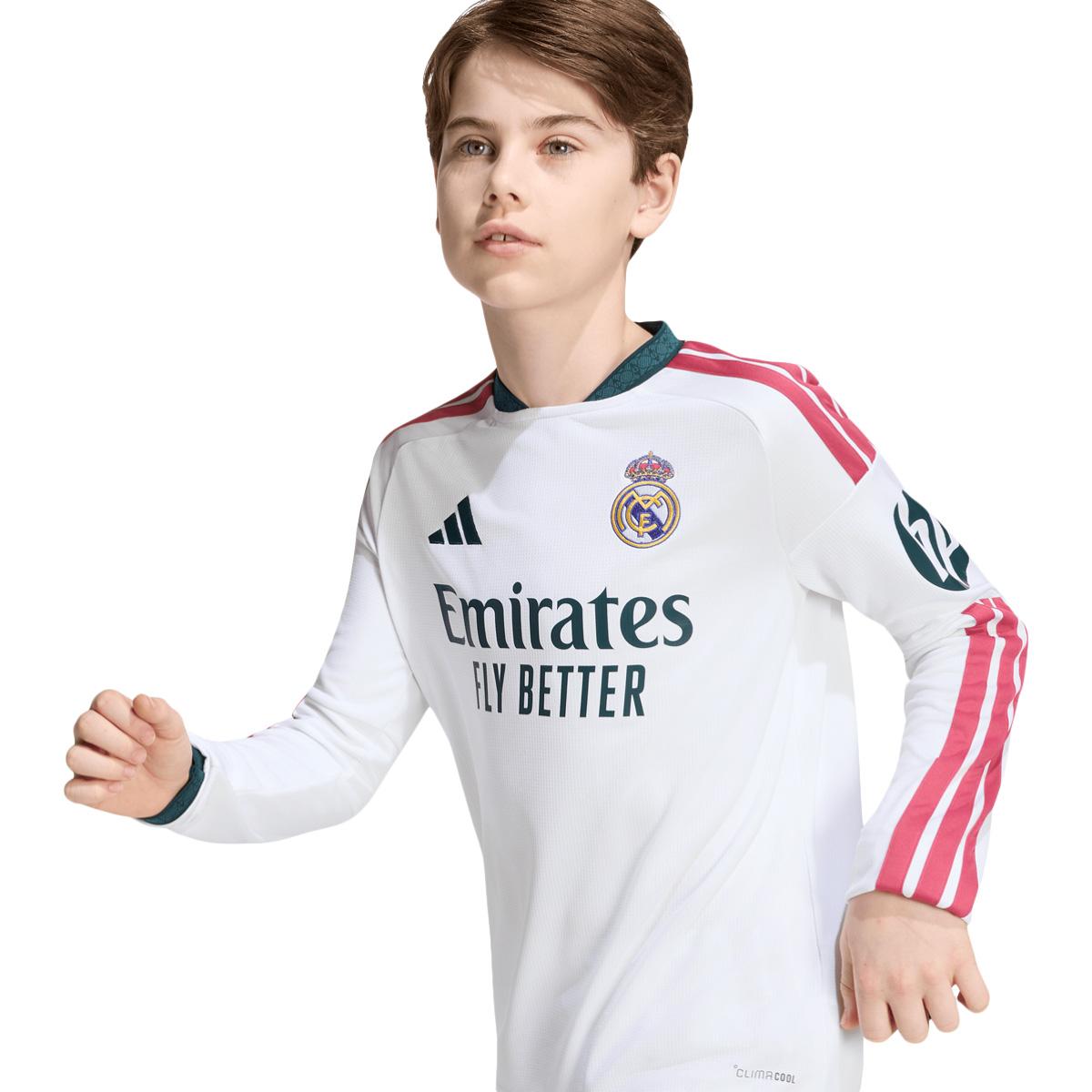 Real Madrid 26/27 Langærmet Hjemmebanetrøje Børn WHITE