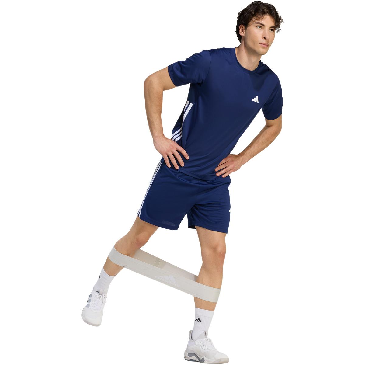 adidas Workout Essentials Base 3-Stripes Pique Løbeshorts Herre Blue