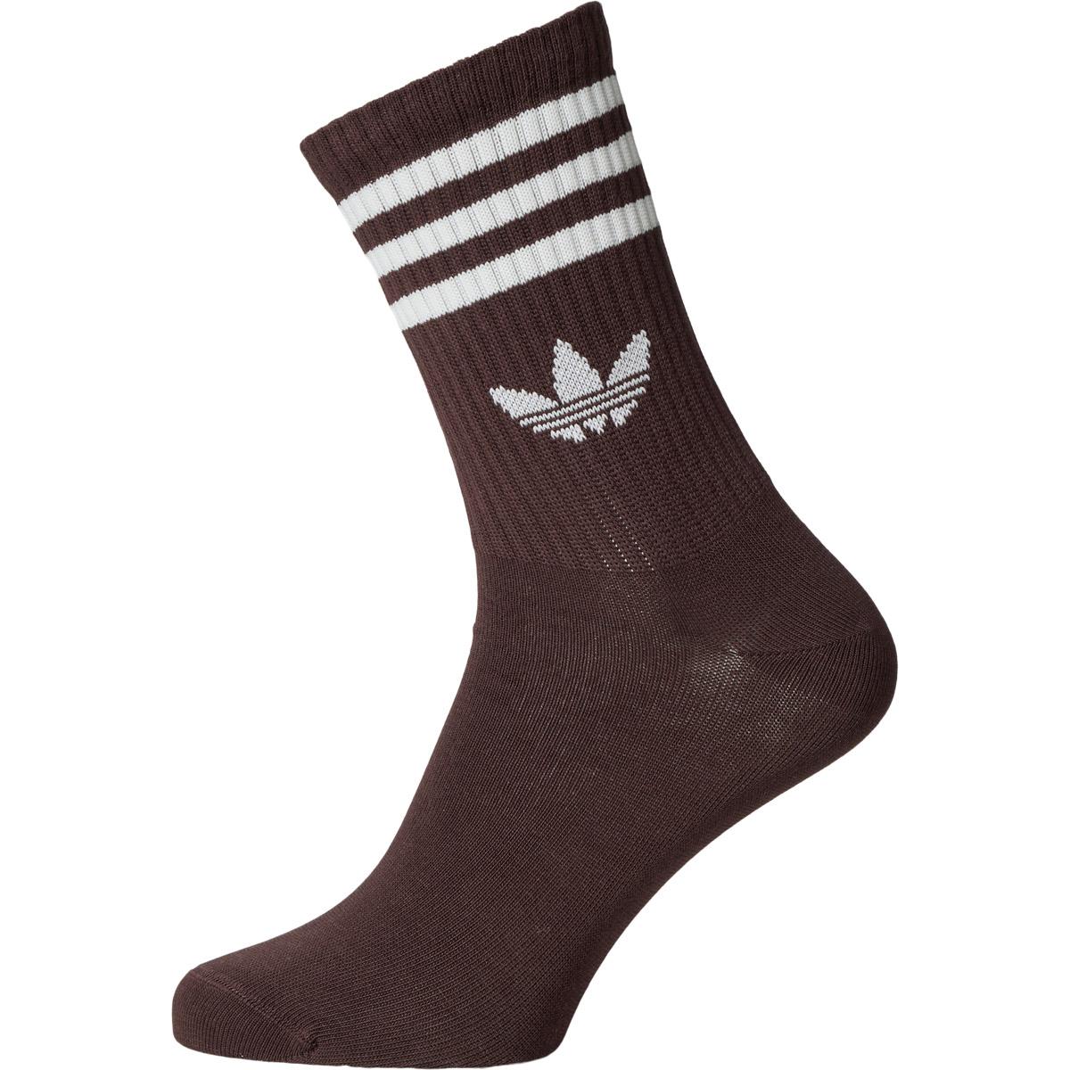 adidas Originals 3-Stripes Crew 3-Pack Strømper Beige/Brown