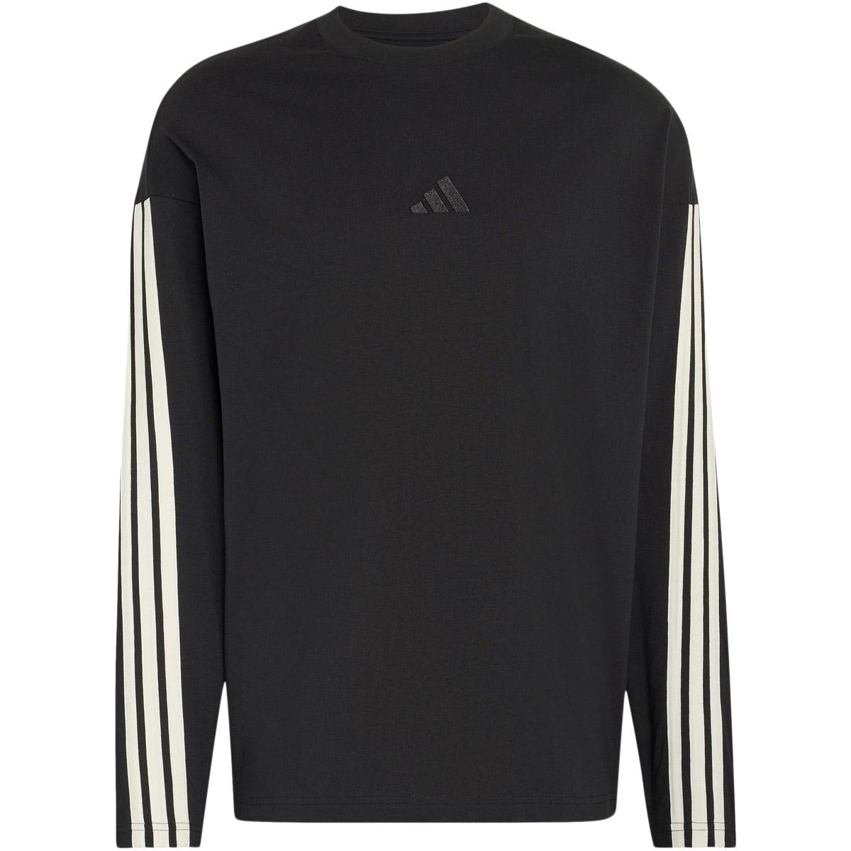 adidas Kit 3-Stripes Langærmet T-shirt Herre BLACK/OWHITE
