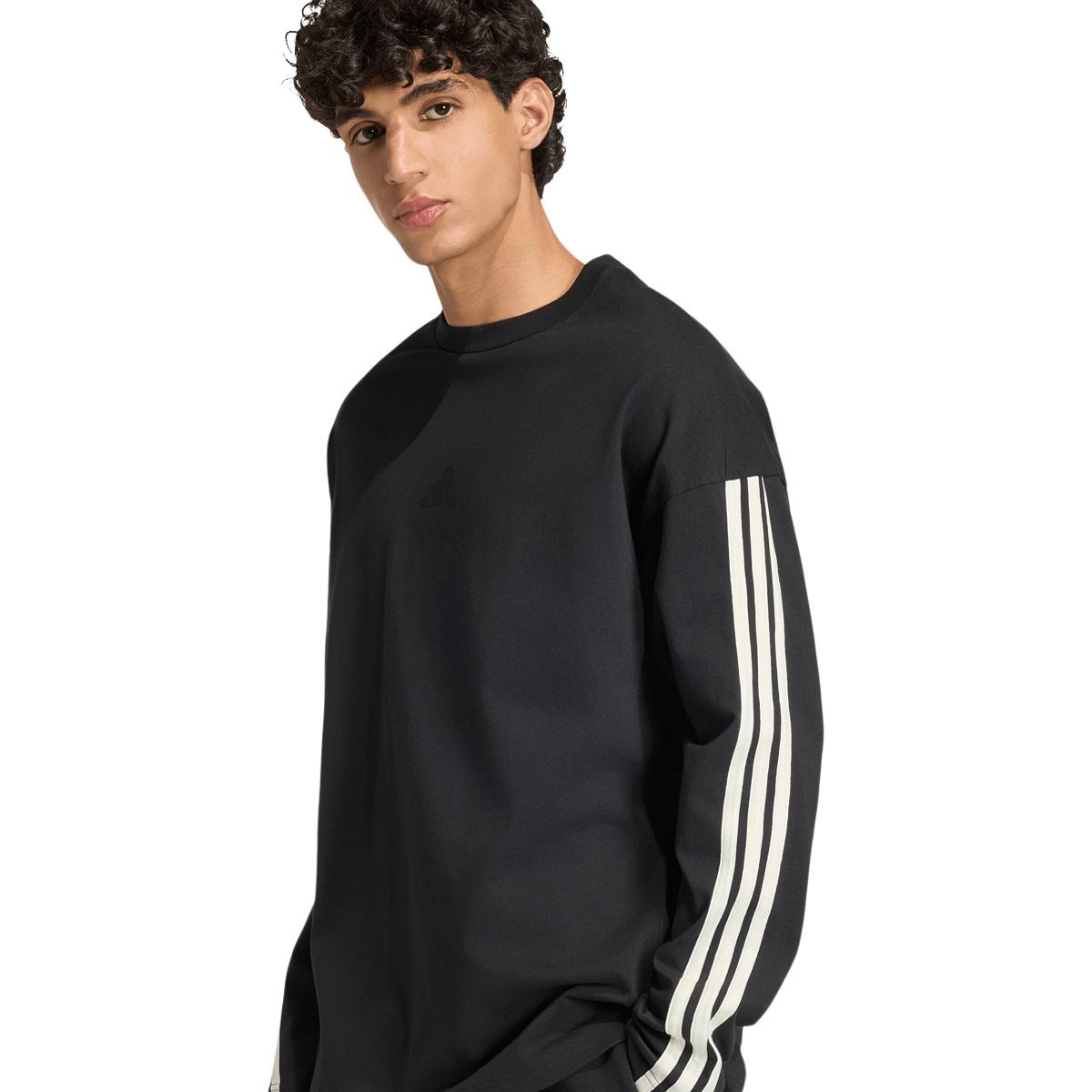 adidas Kit 3-Stripes Langærmet T-shirt Herre BLACK/OWHITE