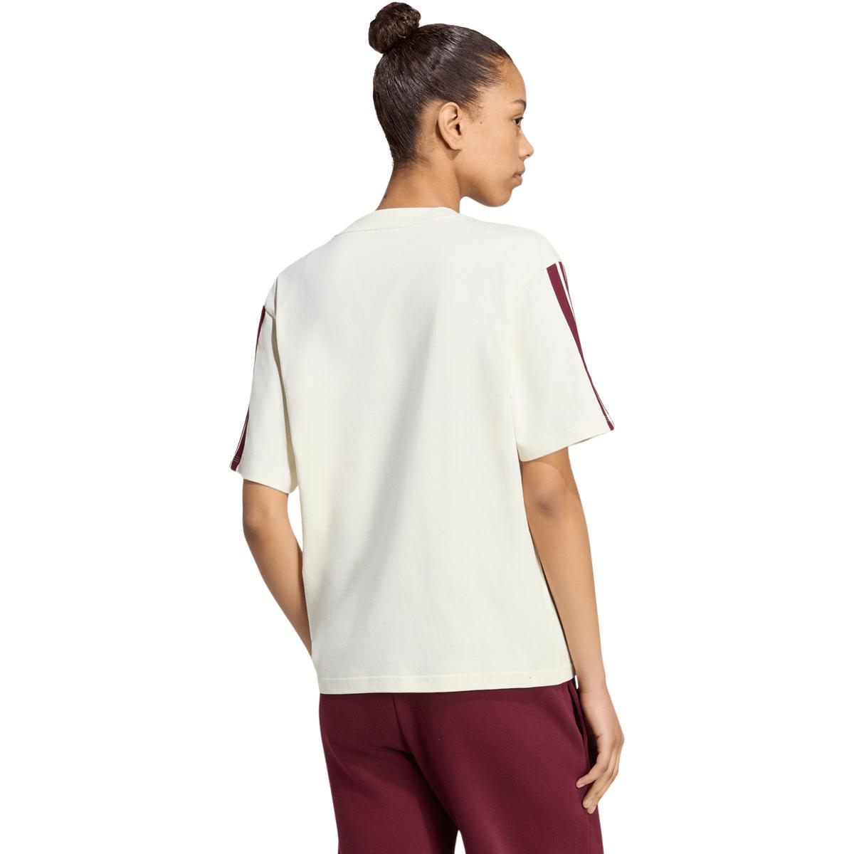 adidas 3-Stripes SJ BF T-skjorte Dame IVORY/MAROON