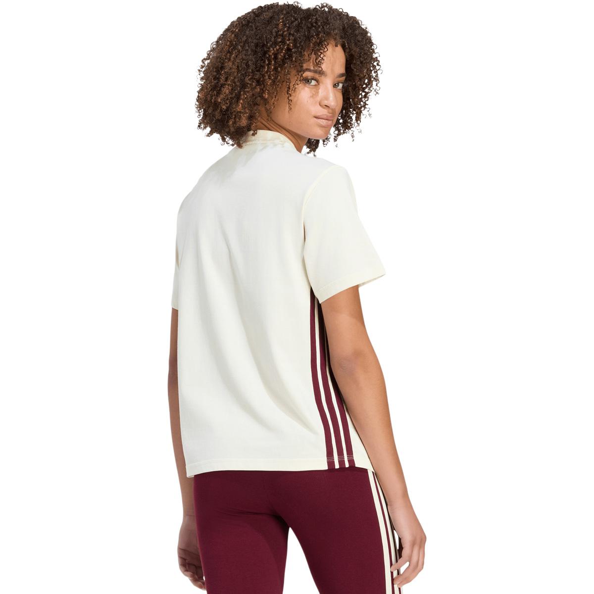 adidas 3-Stripes SJ T-skjorte Dame IVORY/MAROON