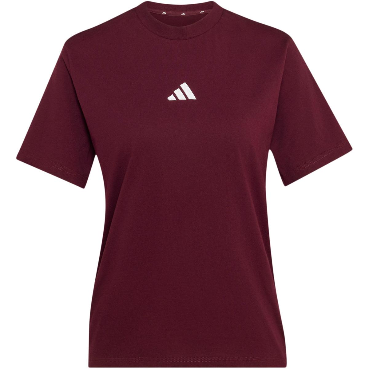 adidas 3-Stripes SJ T-skjorte Dame MAROON/WHITE