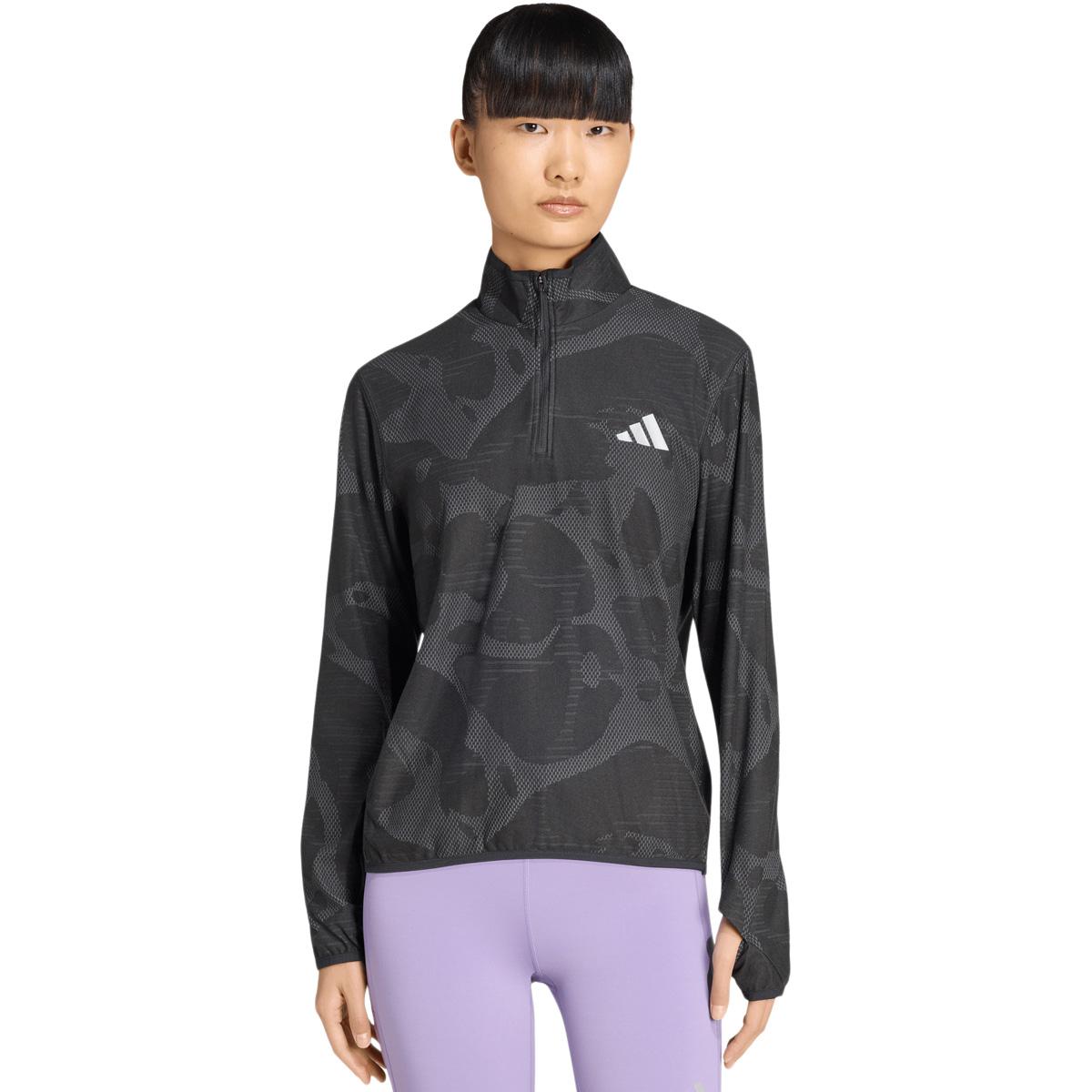 adidas Adi365 Half Zip Løpetrøye Dame BLACK/GREFIV